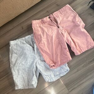 Men’s linen and cotton chino shorts